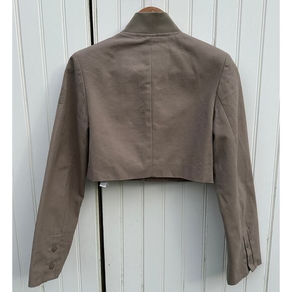 Alo Light Cocoa Main Character High-Waist Wide Leg Trouser Cropped Jacket XS - Picture 3 of 16